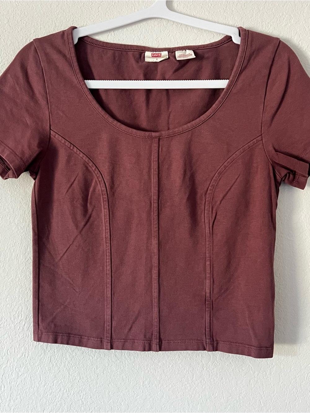 Levi's Scoop Neck Cropped Corset Top Sz S